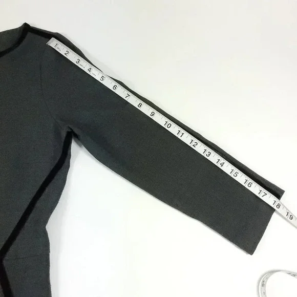 Armani Exchange Dress Women's Size Small Gray Black Knee Length 3/4 Sleeve - Picture 10 of 12